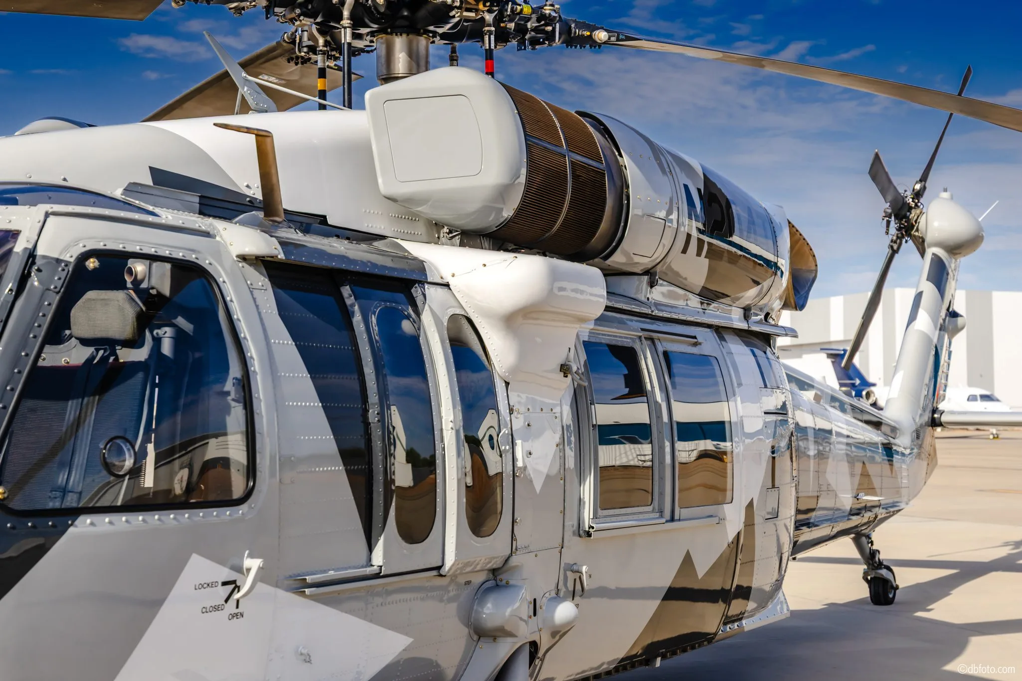 Marketing image of a 1983 Sikorsky UH-60L Black Hawk.