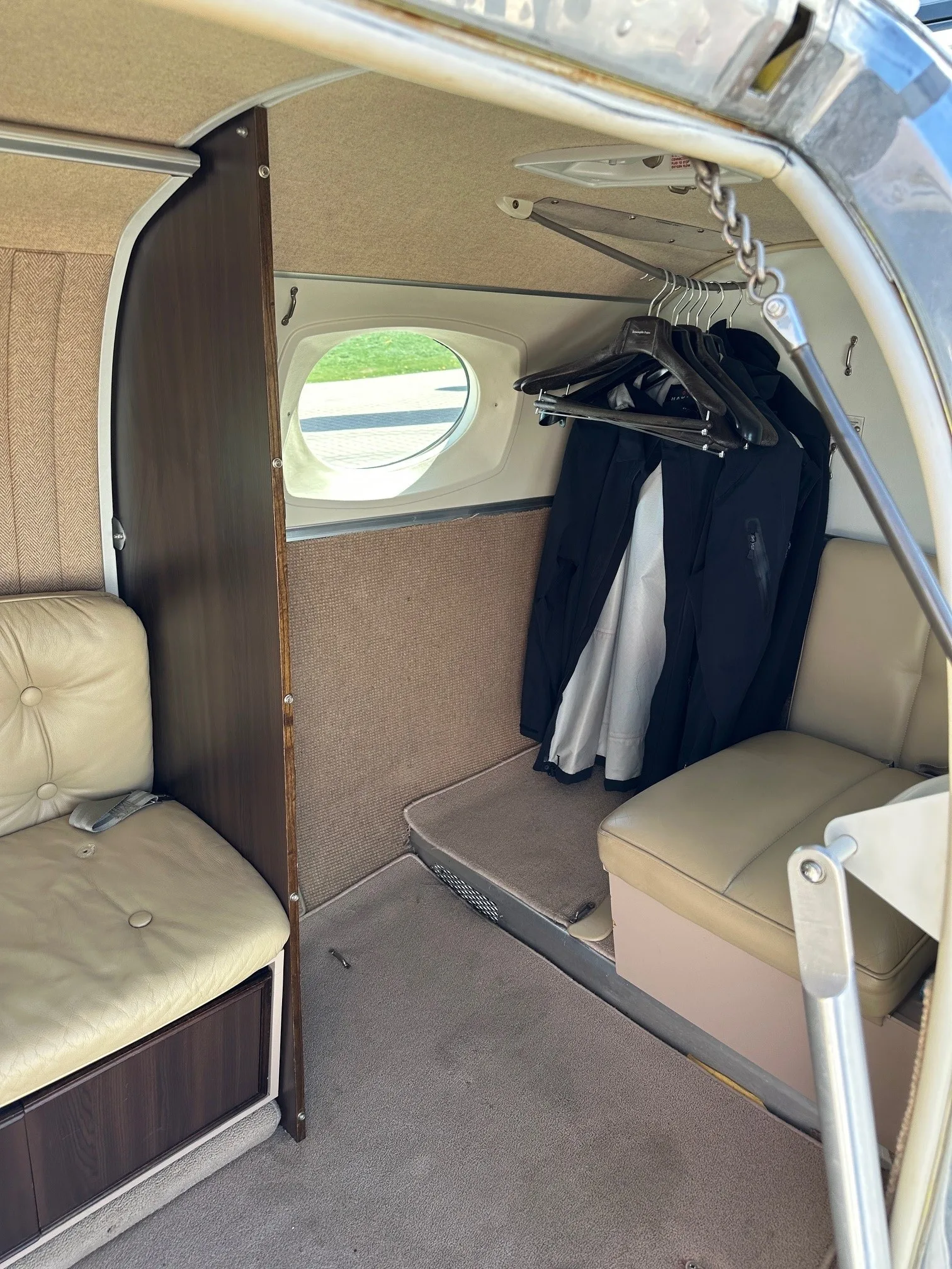 Cabin interior of a 1989 Beechcraft King Air C90A.