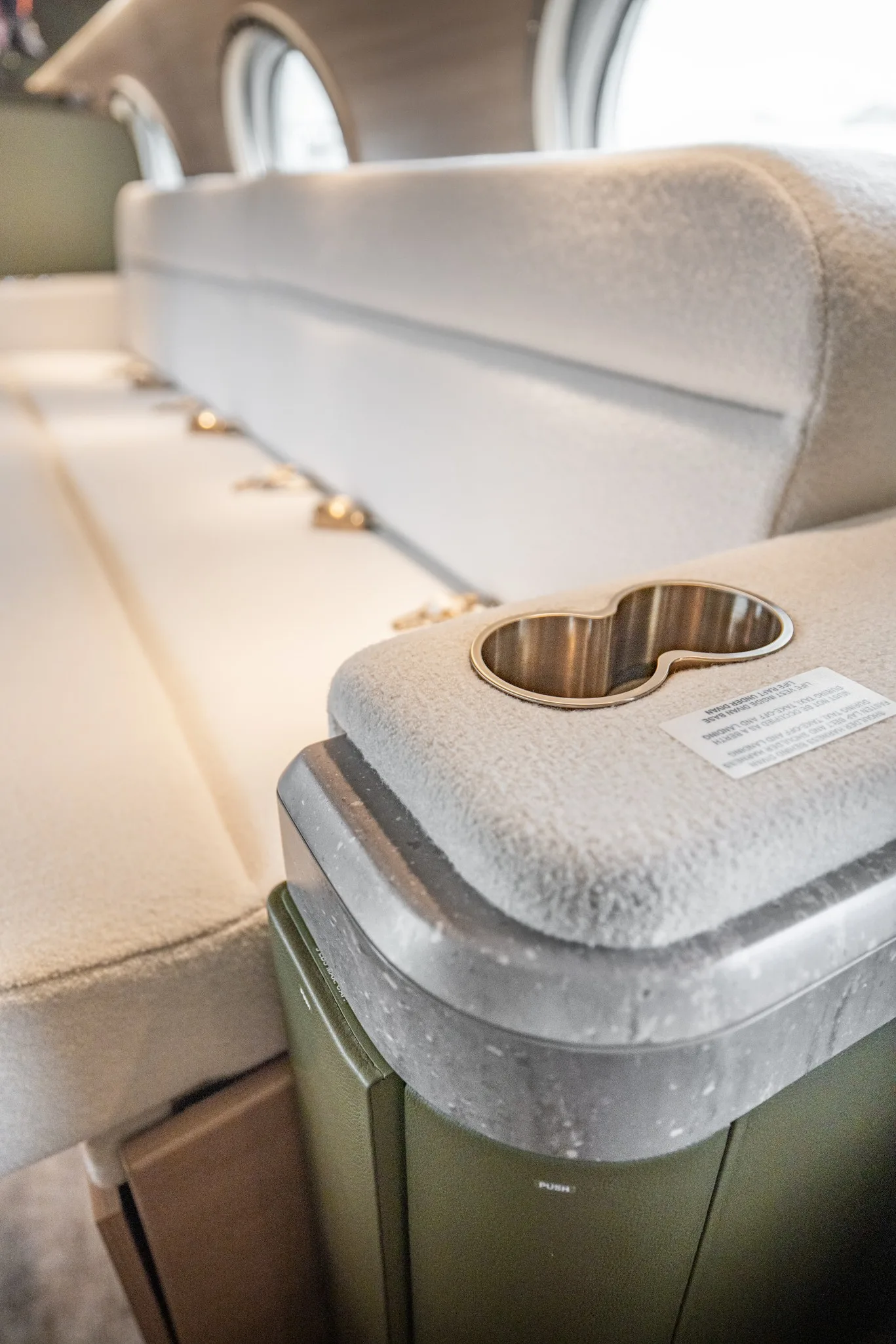 Cabin interior of a 1998 Gulfstream GV.