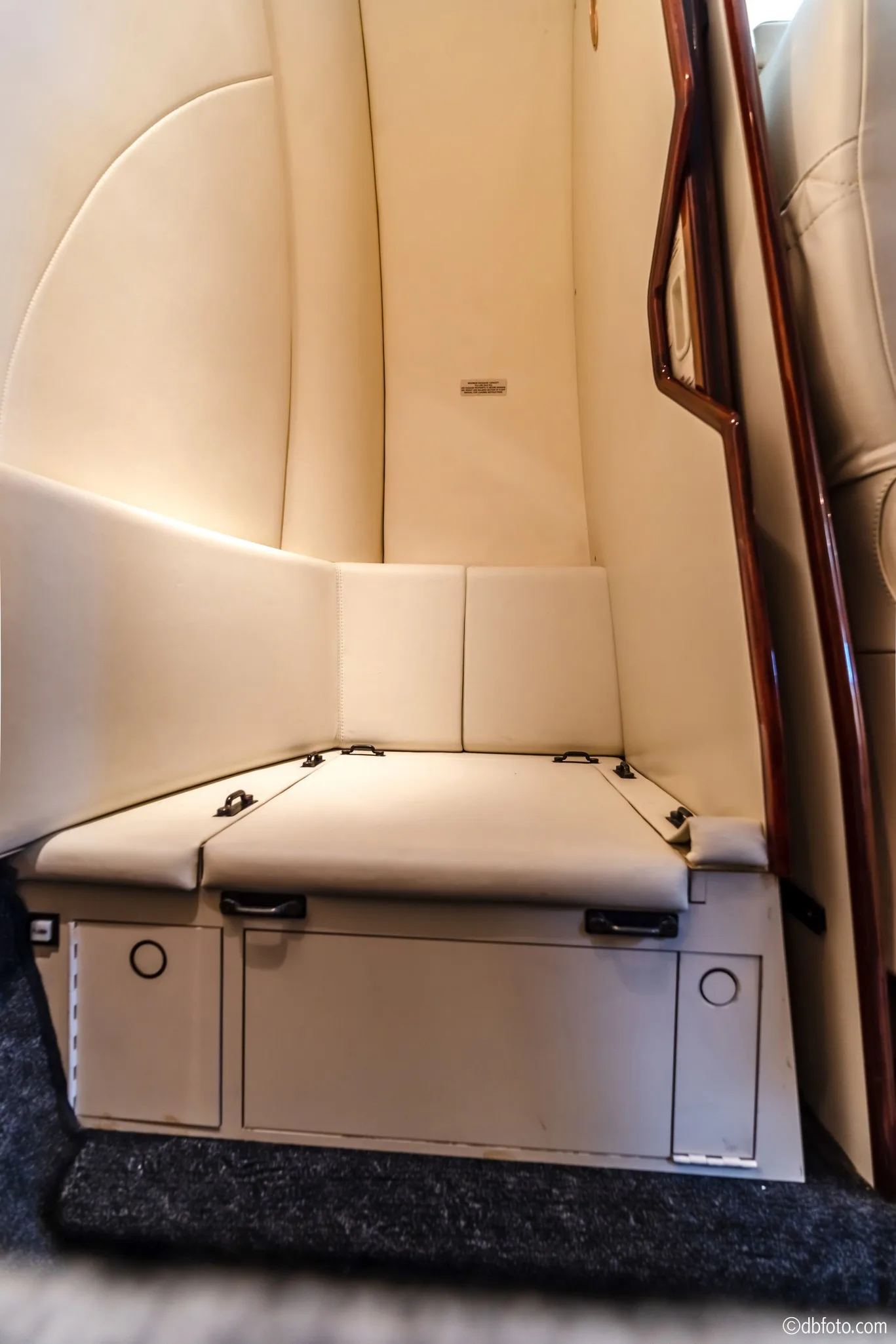 Cabin interior of a 2006 Beechcraft Premier IA.