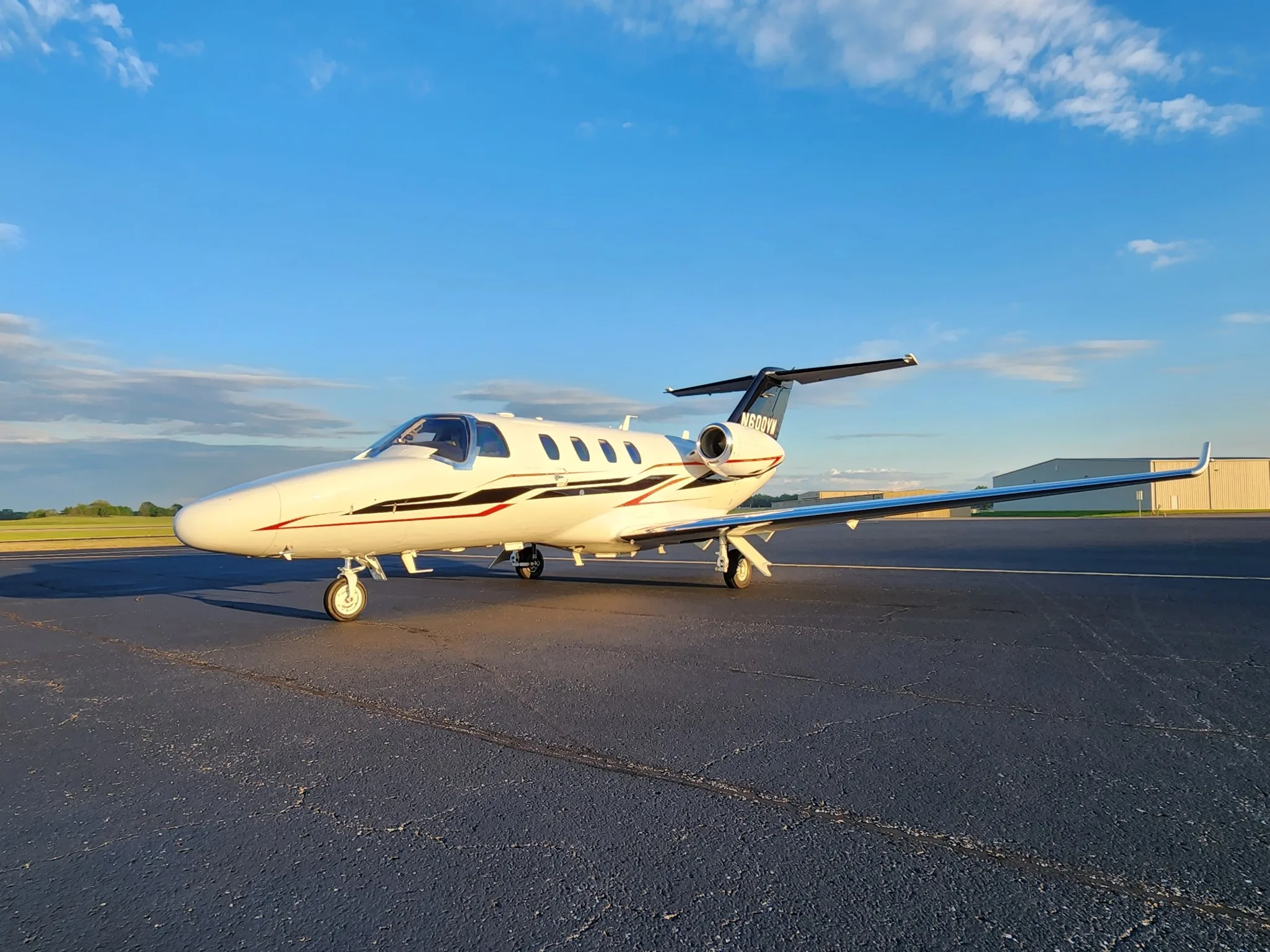Exterior view of a 2013 Cessna Citation M2, N600VM.