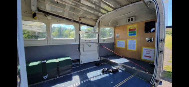 Cabin interior of a 1986 Cessna 208 Caravan Super Van.