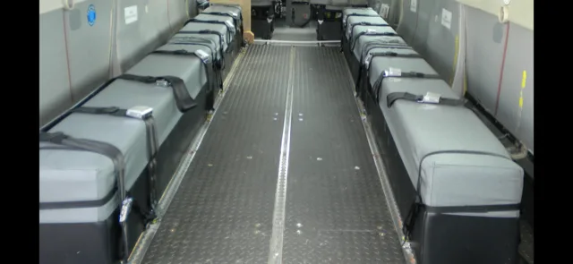 Cabin interior of a 1989 Cessna 208B Grand Caravan Super Van.