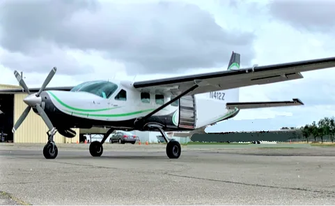Cabin interior of a 1989 Cessna 208B Grand Caravan Super Van.