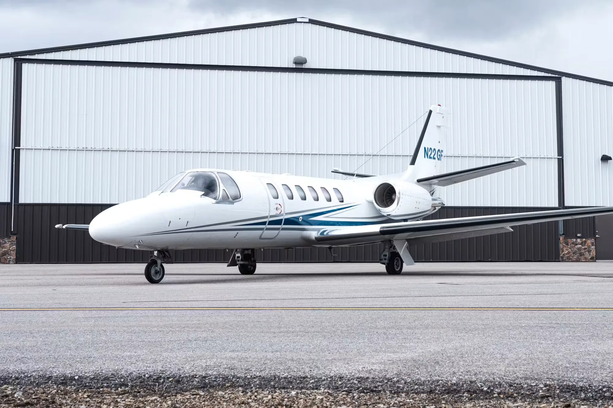 Exterior view of a 2004 Cessna Citation Bravo.