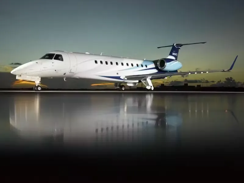 Marketing image of a 2004 Embraer Legacy 600.