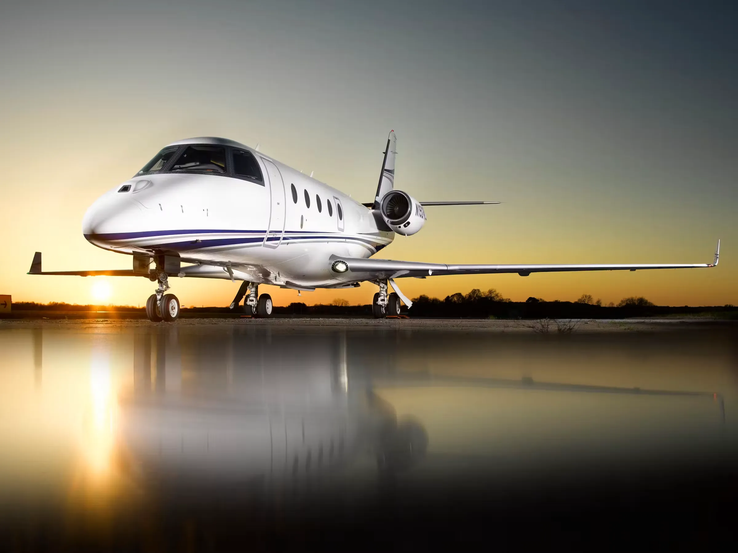 Exterior view of a 2010 Gulfstream G150.