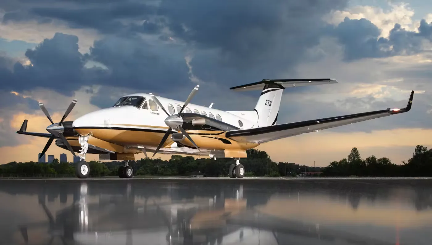 Marketing image of a 2022 Beechcraft King Air 360.