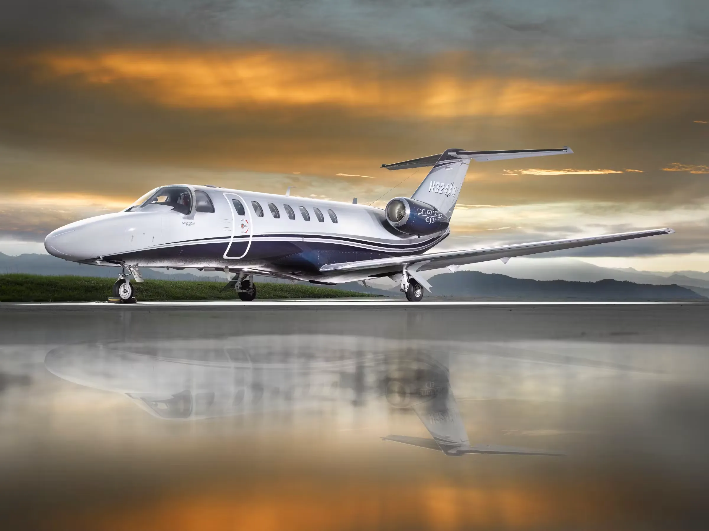 Exterior view of a 2022 Cessna Citation CJ3+.