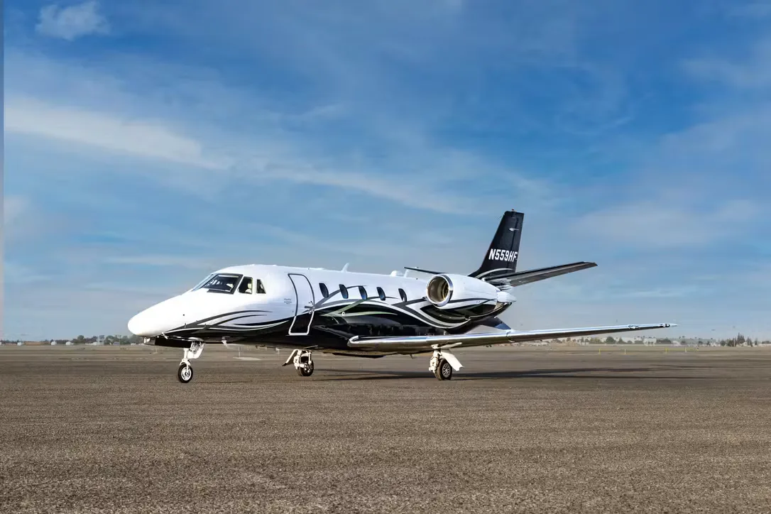 Exterior view of a 2016 Cessna Citation XLS+.