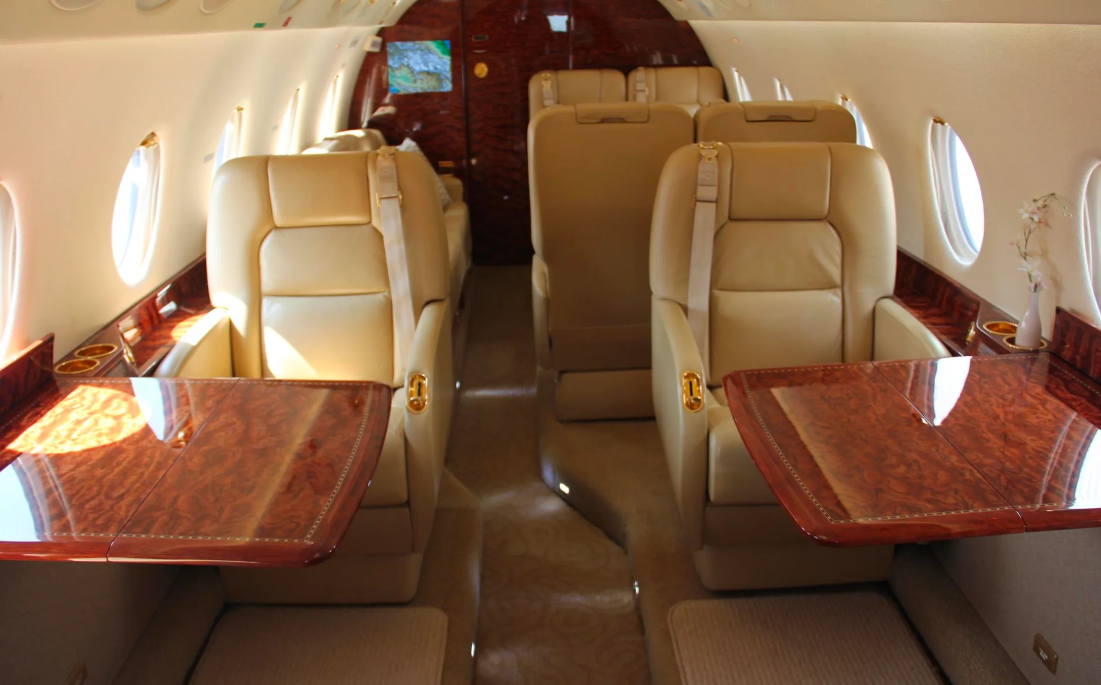 Cabin interior of a Gulfstream G200.