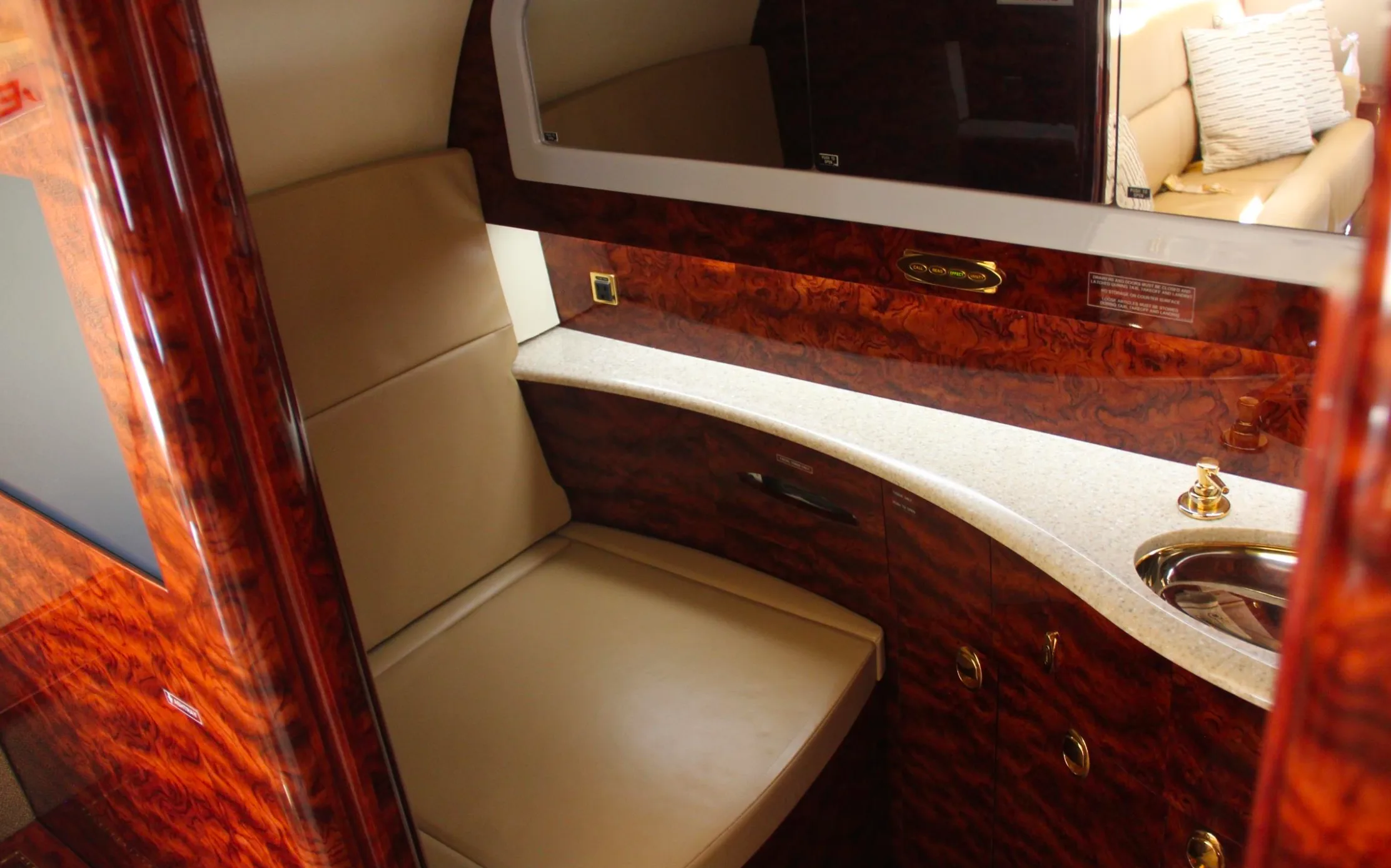 Cabin interior of a Gulfstream G200.