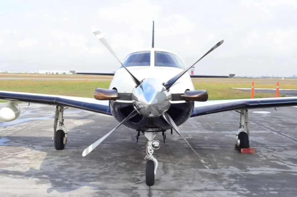 Exterior view of a Piper Meridian, XB-NKE.