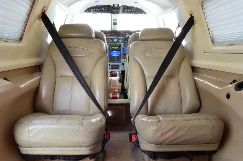 Cabin interior of a Piper Meridian.