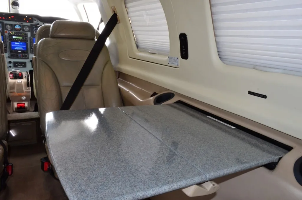 Cabin interior of a Piper Meridian.