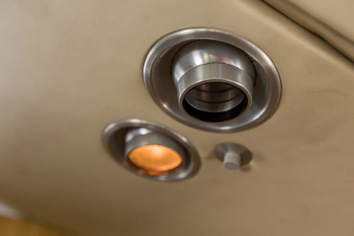 Engine detail of a 1977 Beechcraft King Air 200.