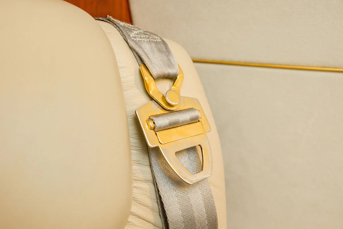 Cabin interior of a 1997 Beechcraft Beechjet 400A.