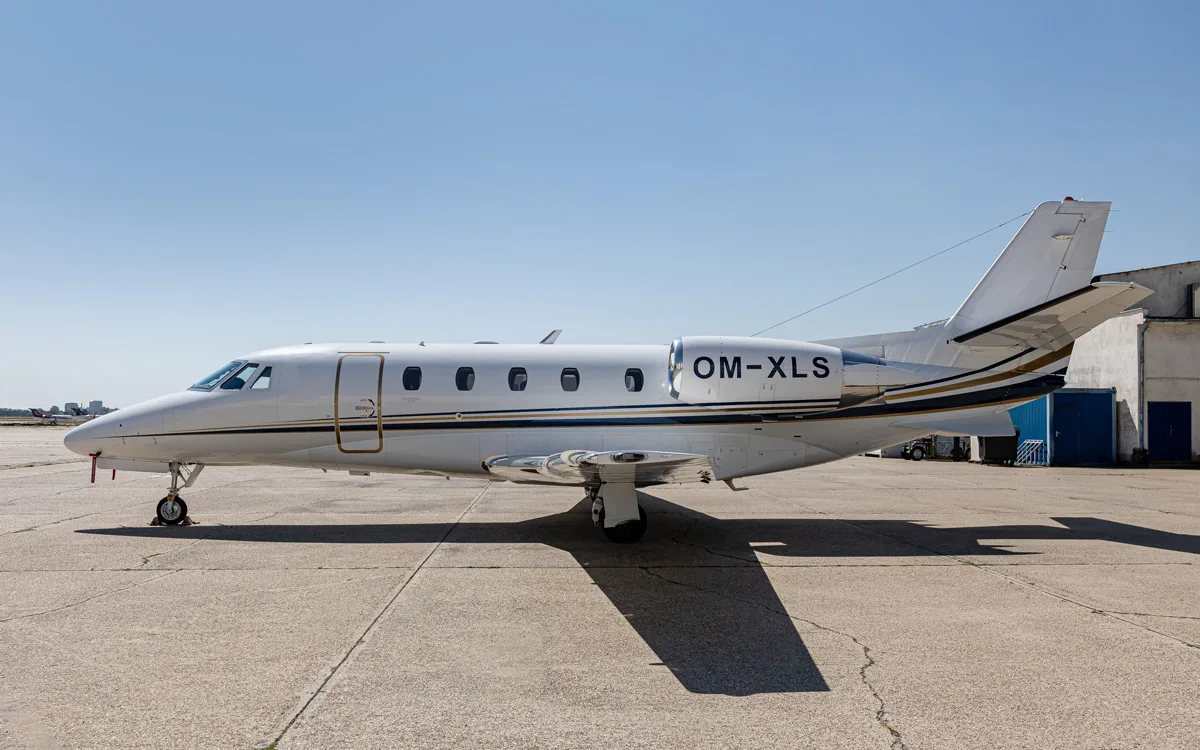 Exterior view of a 2008 Cessna Citation XLS+.