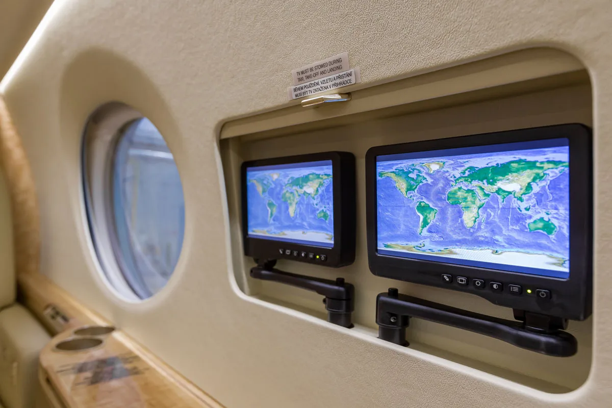 Avionics suite of a 2008 Gulfstream G550.