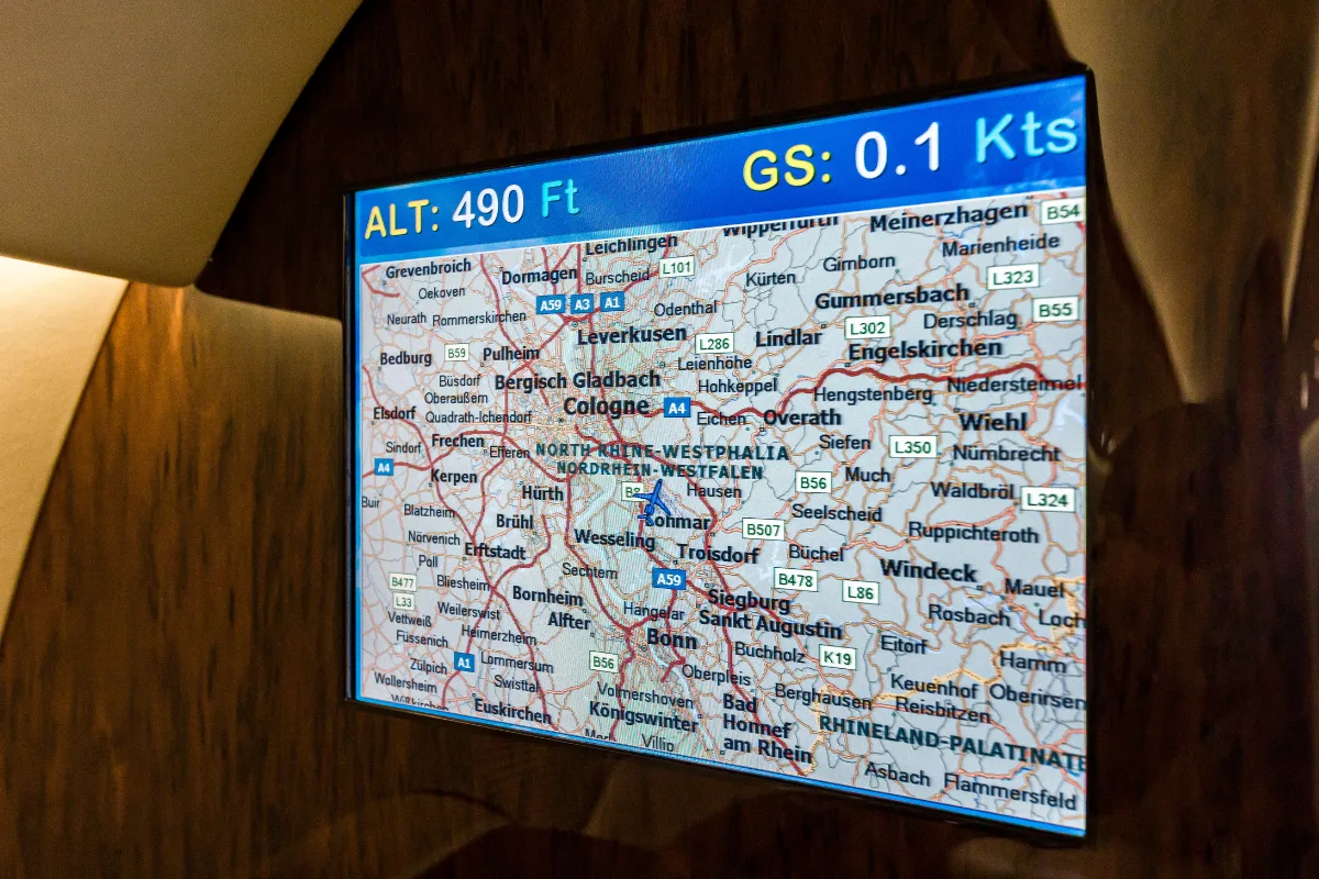 Avionics suite of a 2011 Gulfstream G200.