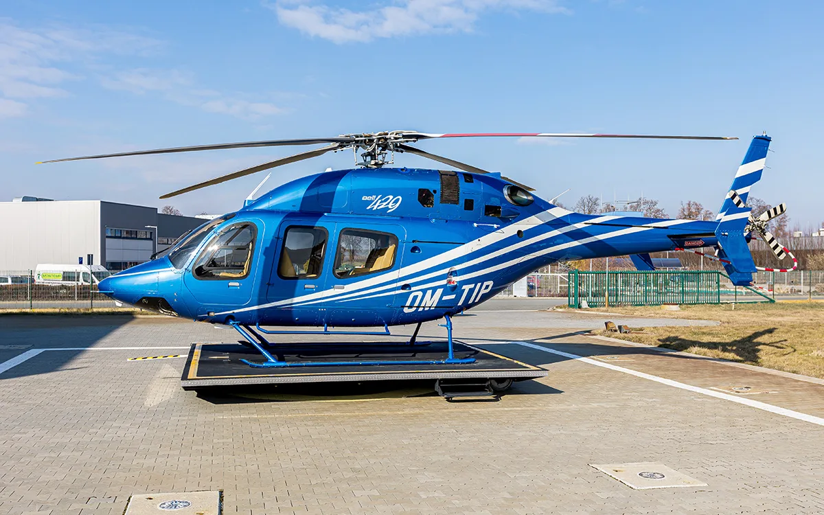 Exterior view of a 2012 Bell 429.