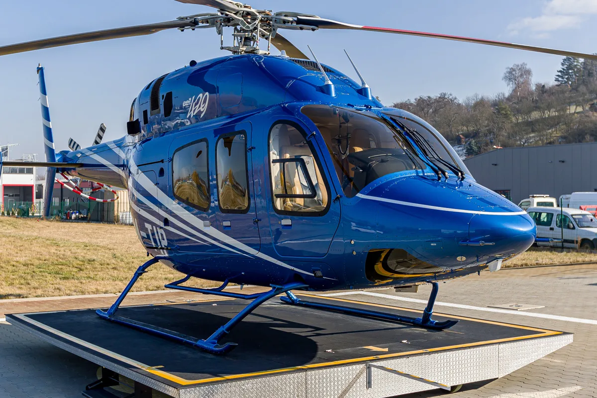 Exterior view of a 2012 Bell 429.