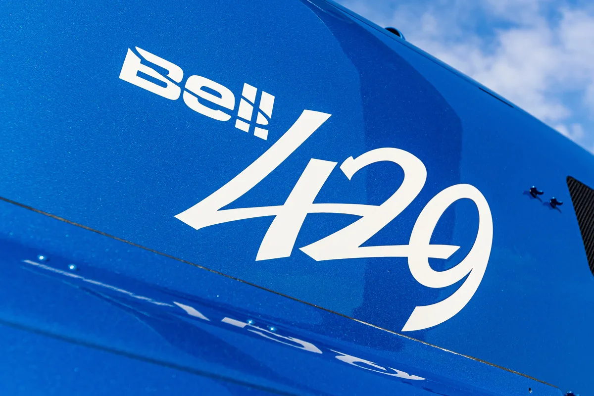 Engine detail of a 2012 Bell 429.