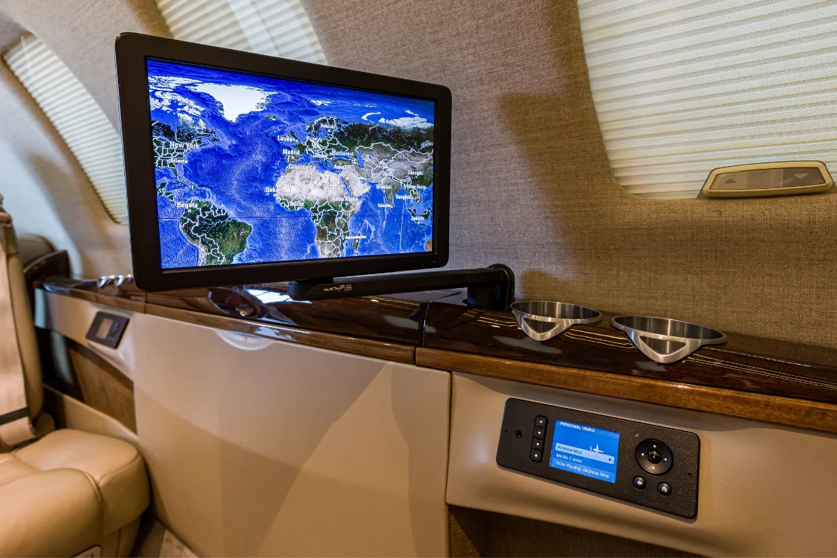 Cabin interior of a 2012 Cessna Citation CJ4.