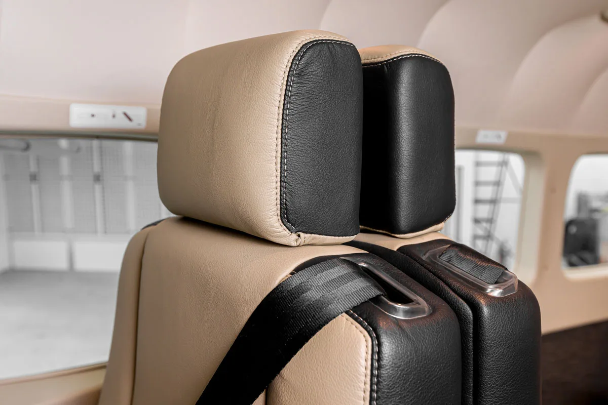 Cabin interior of a 2015 Cessna Caravan EX Grand.