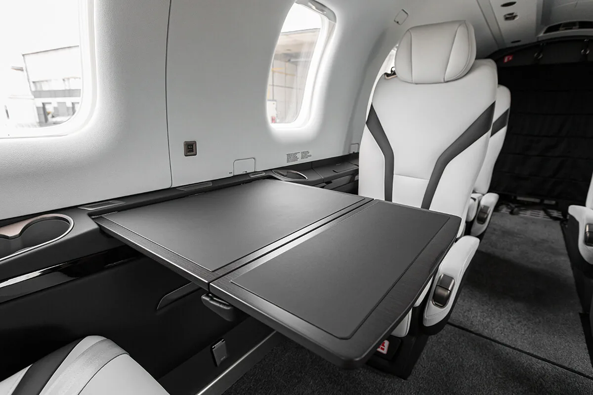 Cabin interior of a 2023 Pilatus.