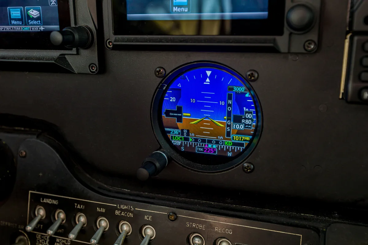 Avionics suite of a 1979 Beechcraft King Air C90.