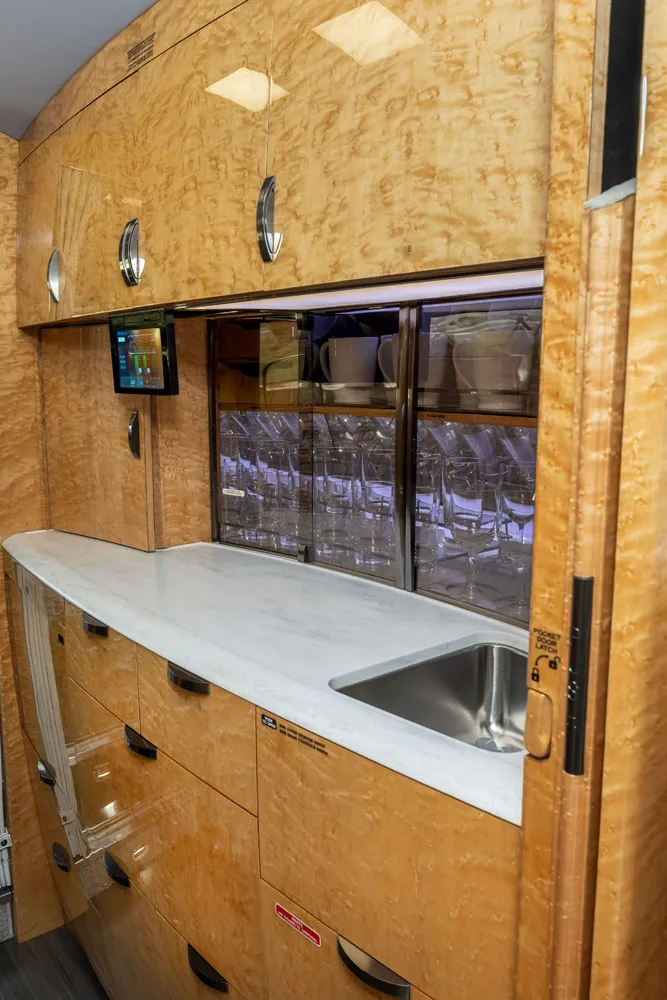 Cabin interior of a 2014 Gulfstream G280.