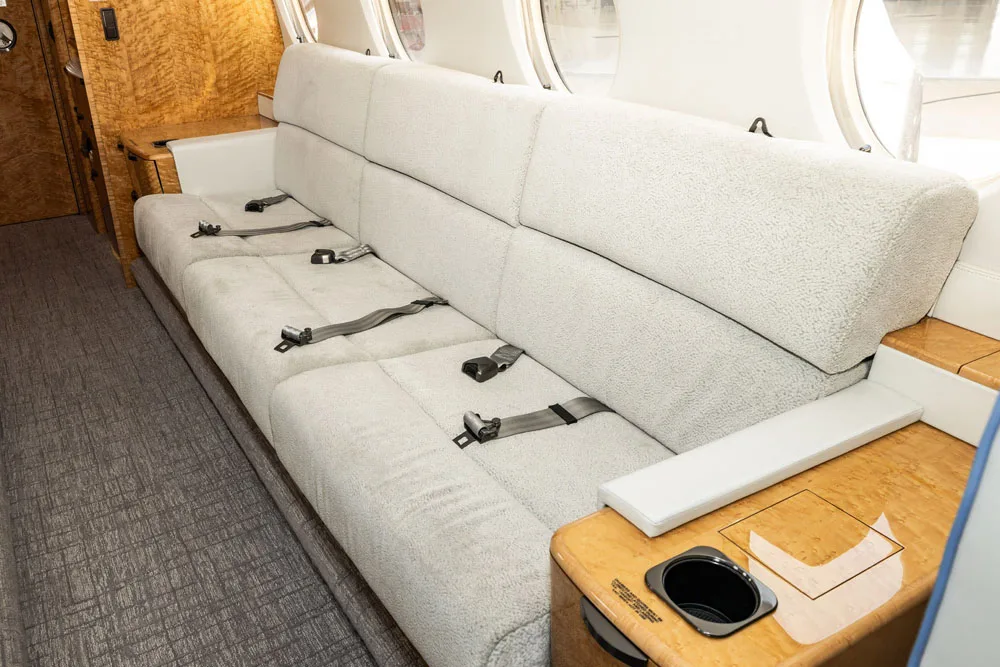 Cabin interior of a 2014 Gulfstream G280.