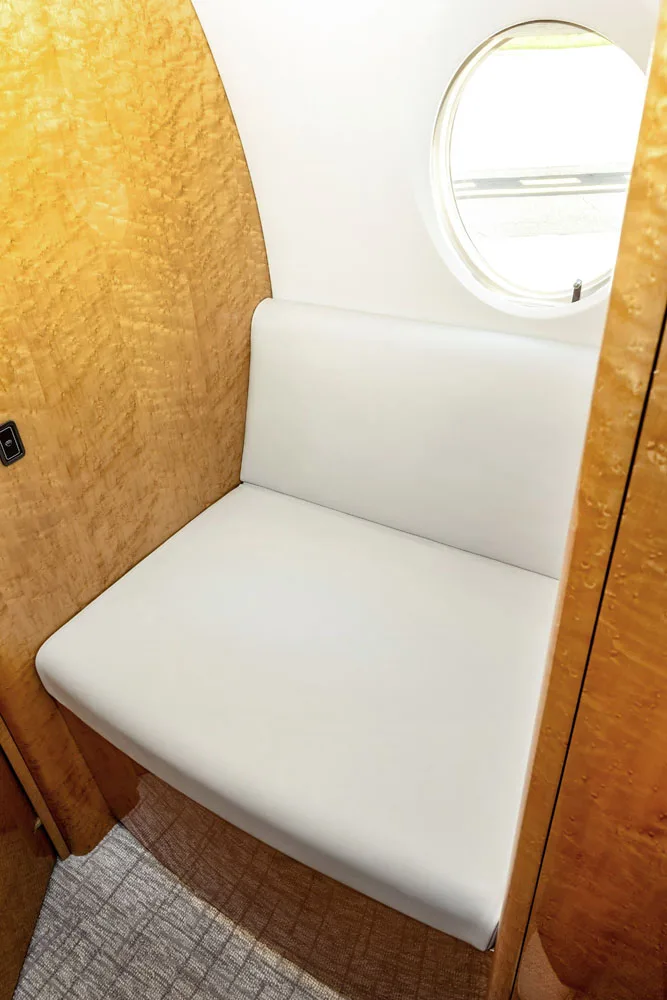 Cabin interior of a 2014 Gulfstream G280.