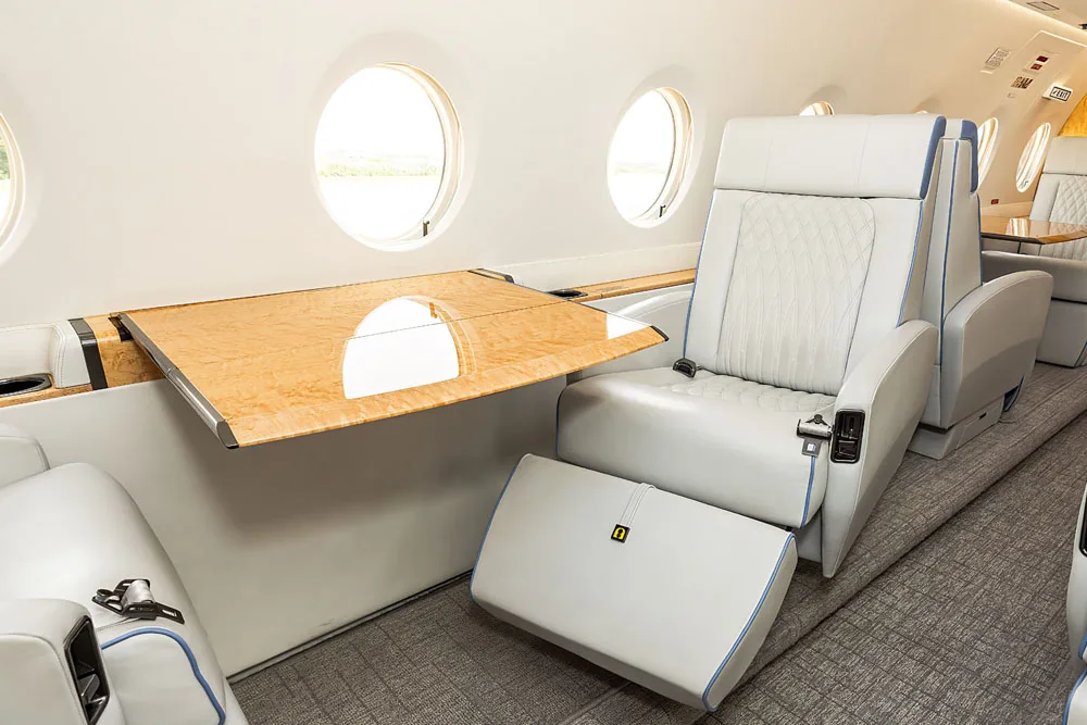 Cabin interior of a 2014 Gulfstream G280.