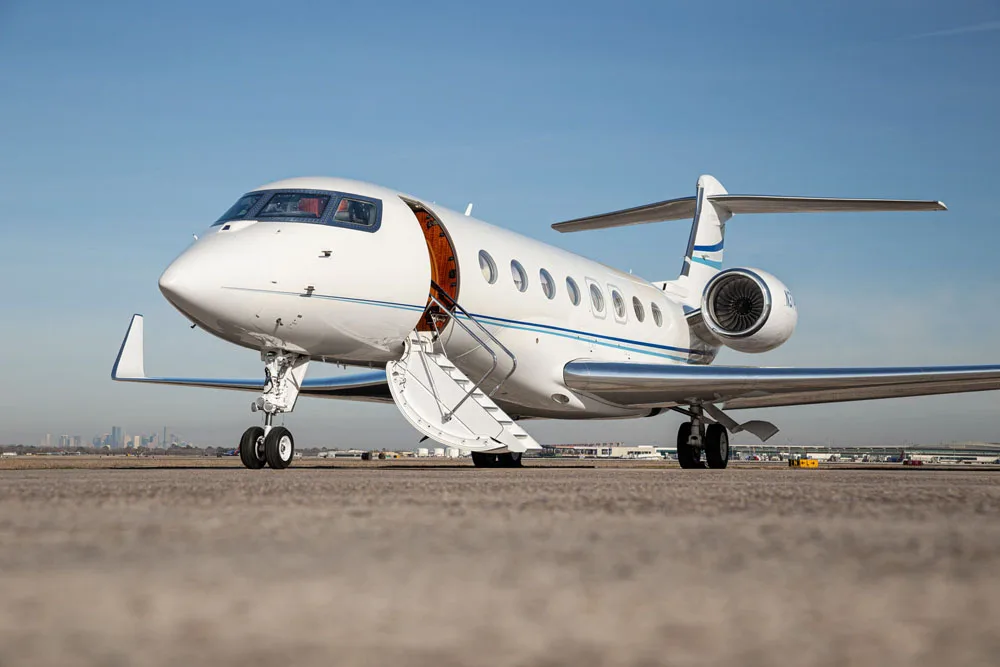 Cabin interior of a 2014 Gulfstream G650.
