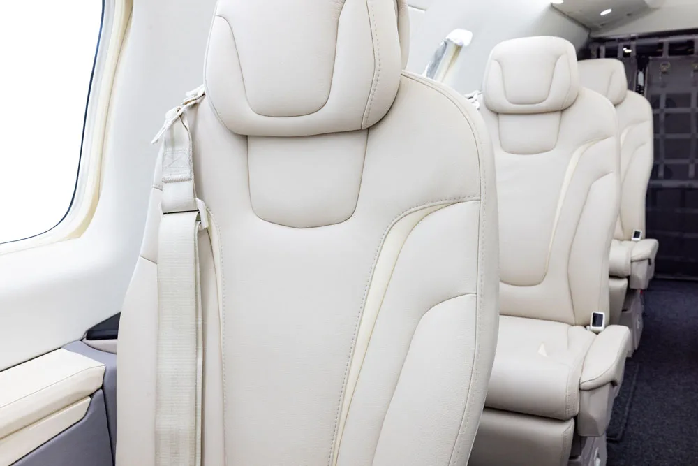 Cabin interior of a 2019 Pilatus.