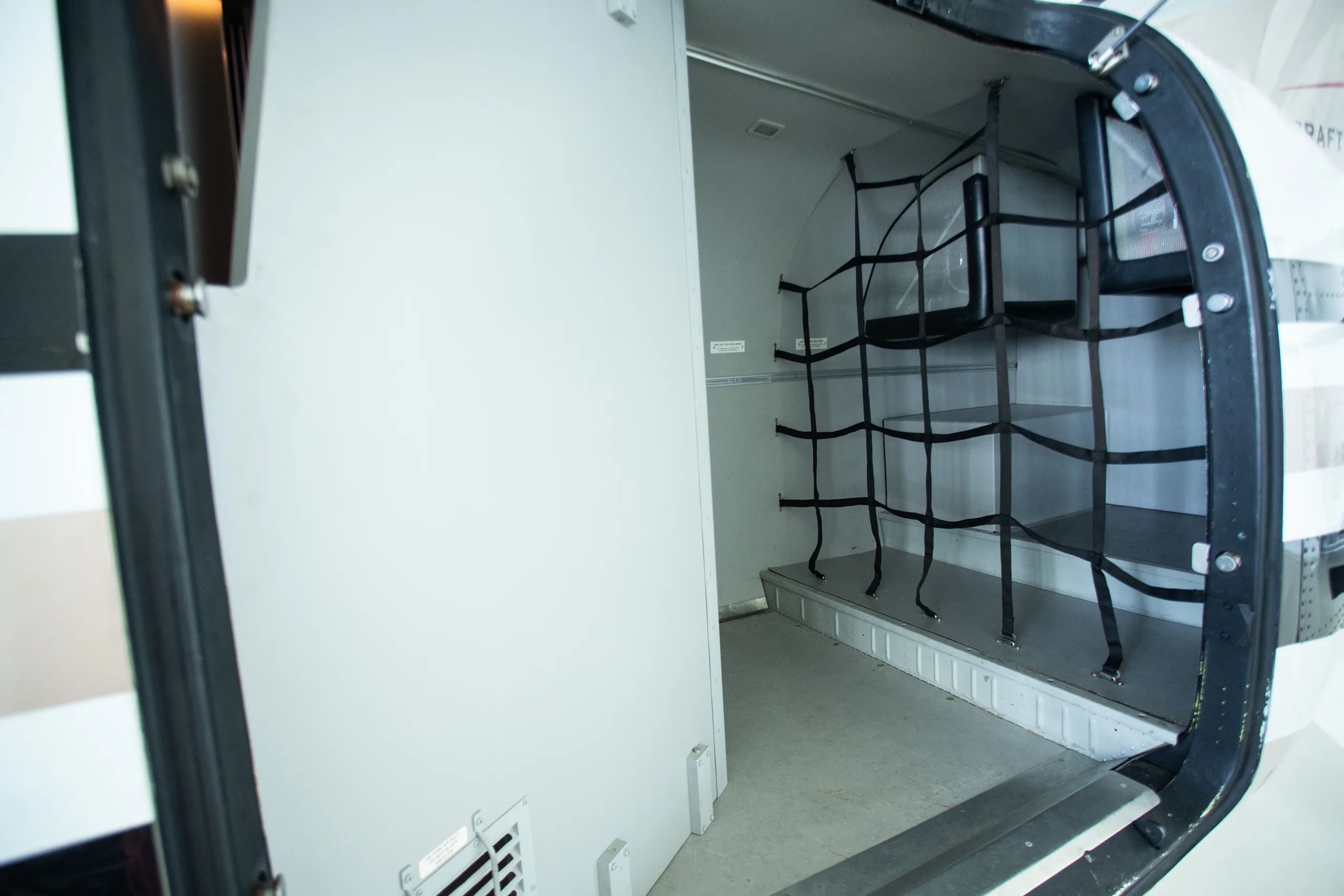 Cabin interior of a Beechcraft 1900D.
