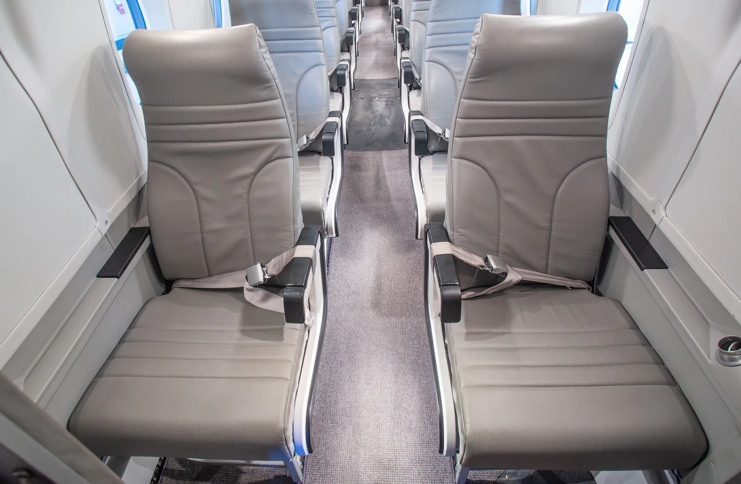 Cabin interior of a Beechcraft 1900D.