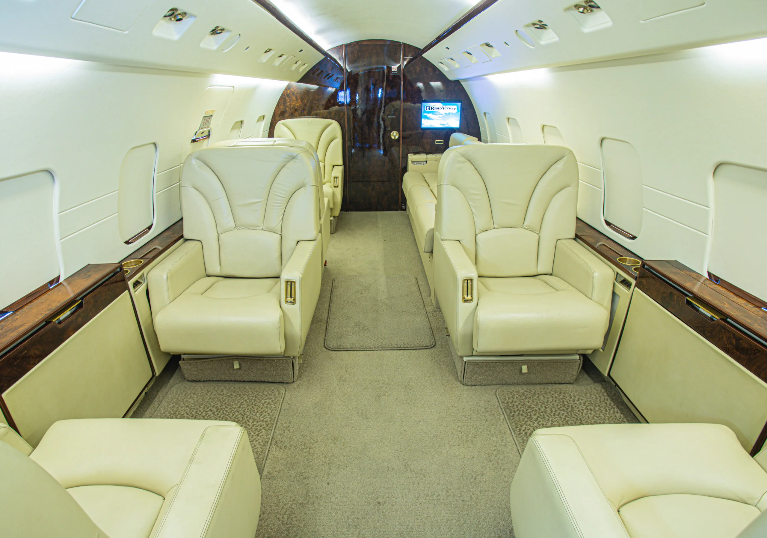 Cabin interior of a Bombardier Challenger 601-3A/ER.