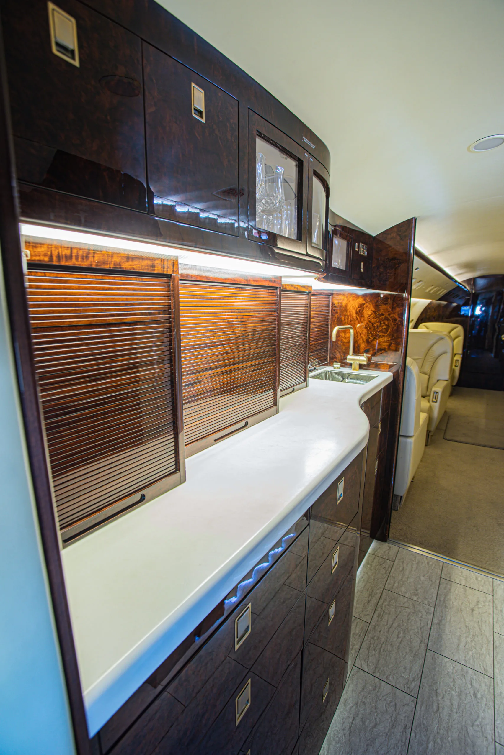 Cabin interior of a Bombardier Challenger 601-3A/ER.