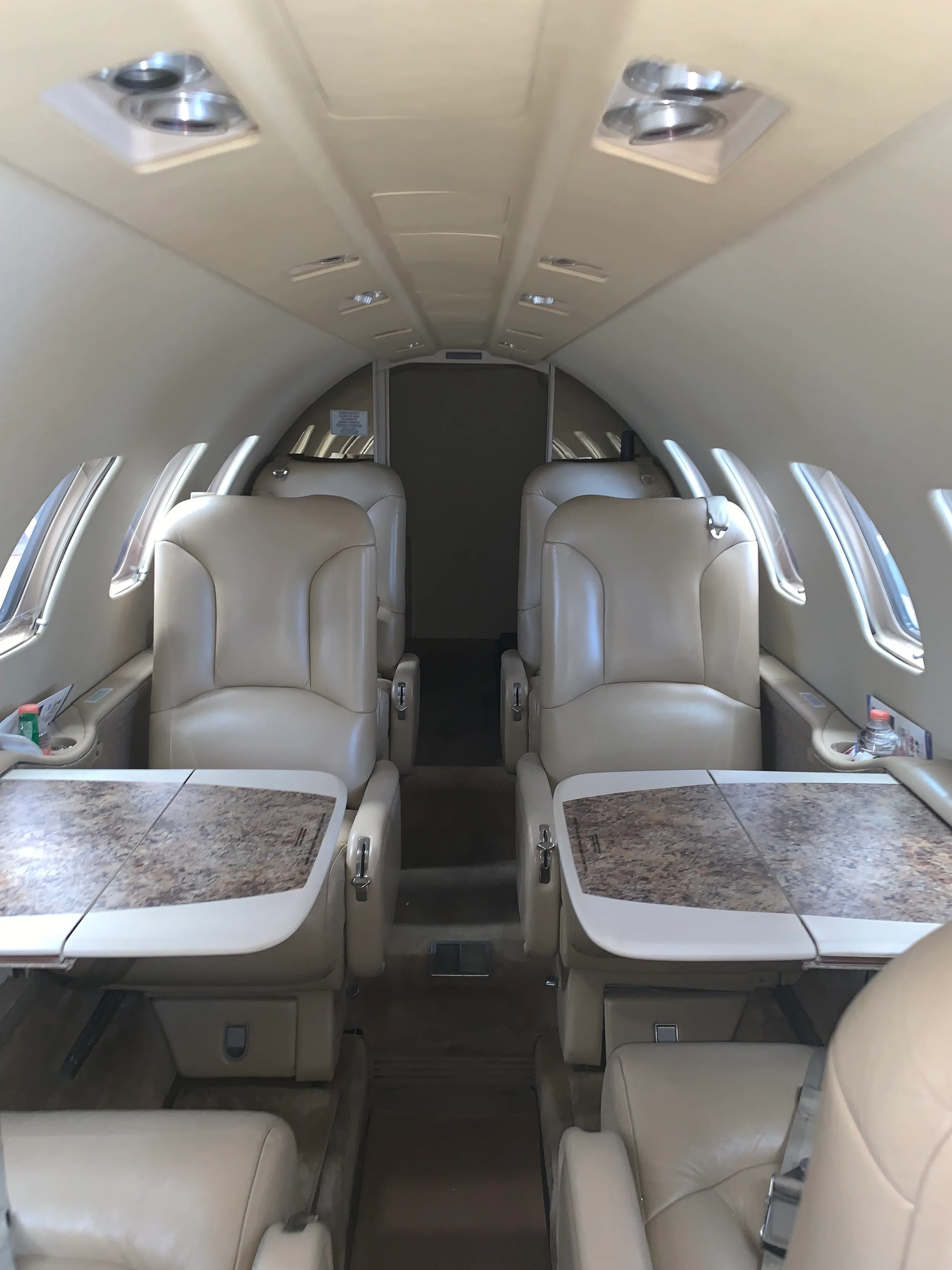 Cabin interior of a Cessna Citation Bravo.
