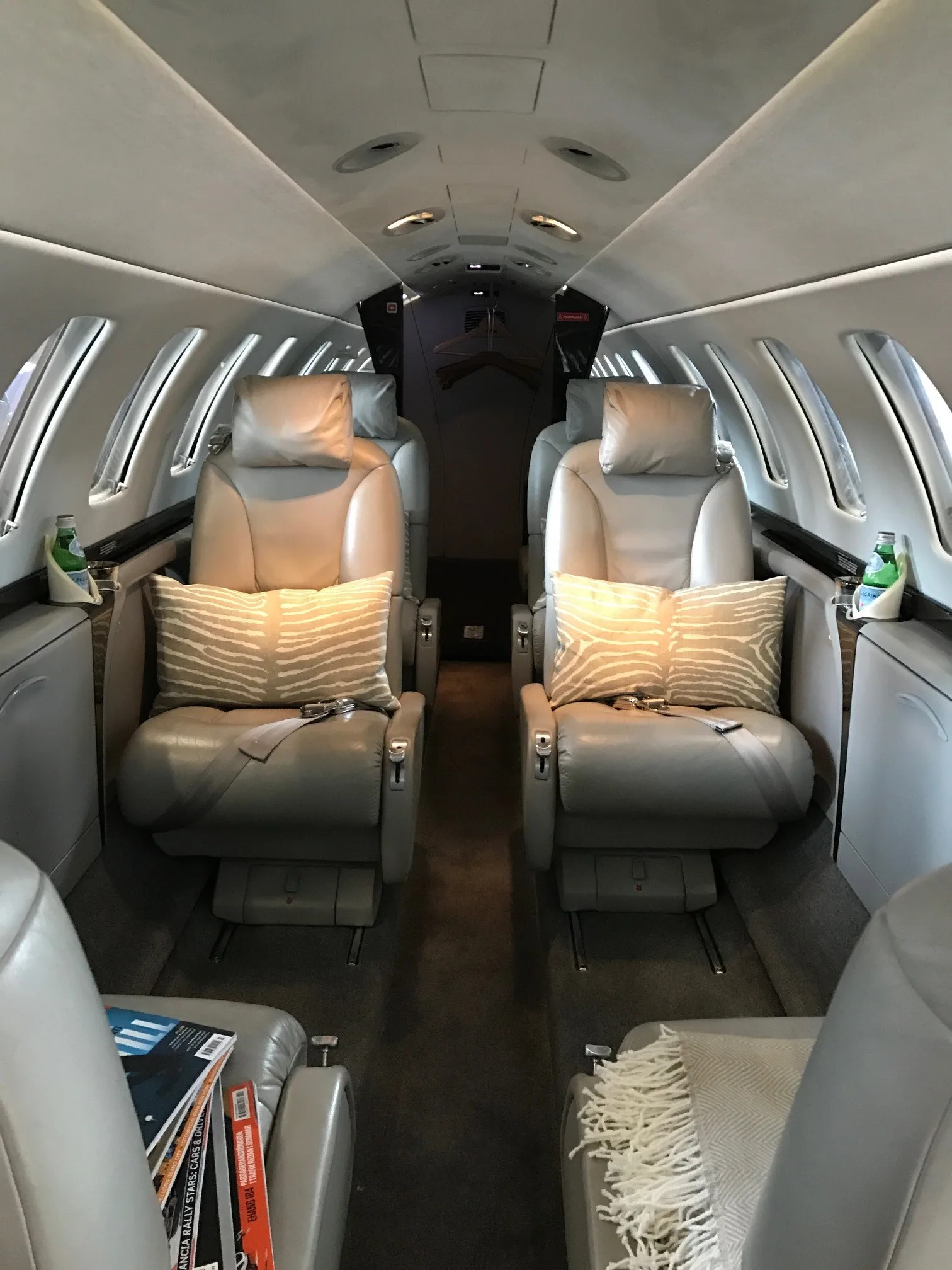 Cabin interior of a Cessna Citation CJ3.
