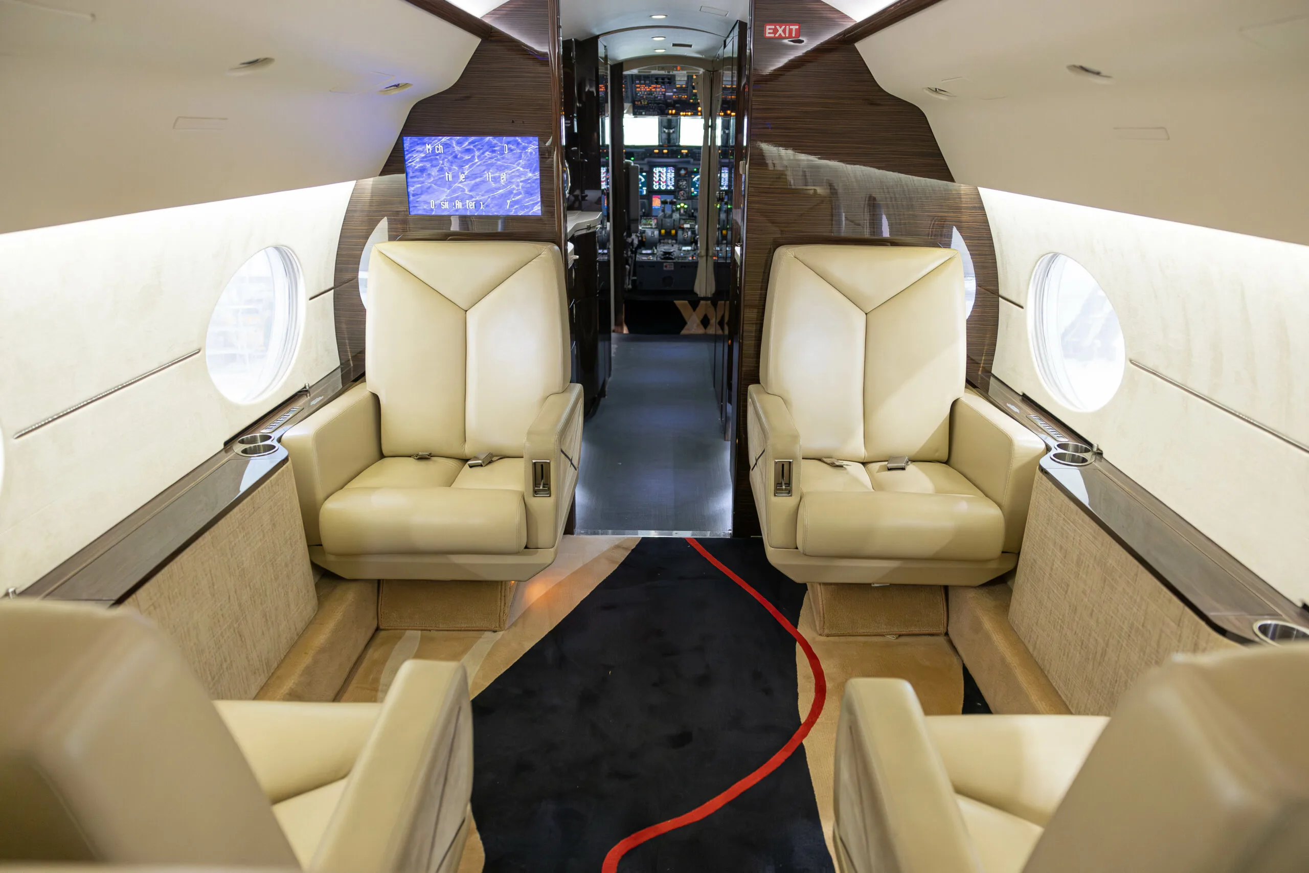 Cabin interior of a Gulfstream GIV.