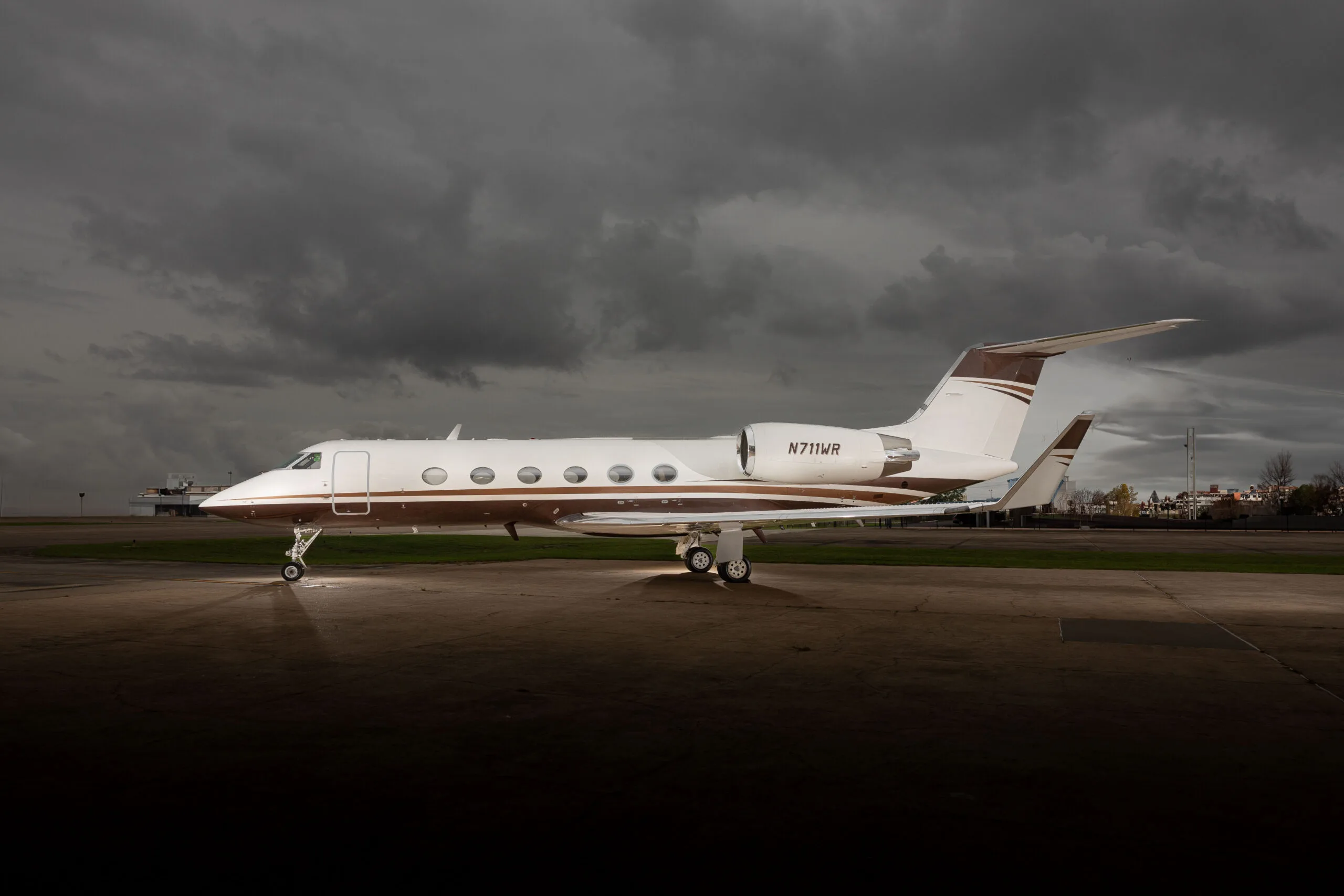 Cabin interior of a Gulfstream GIV.