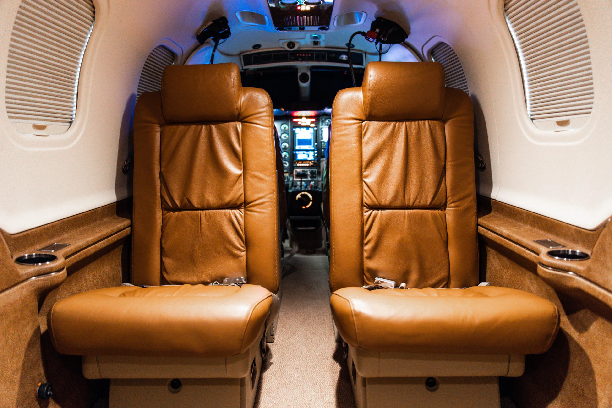 Cabin interior of a Socata TBM 700B.
