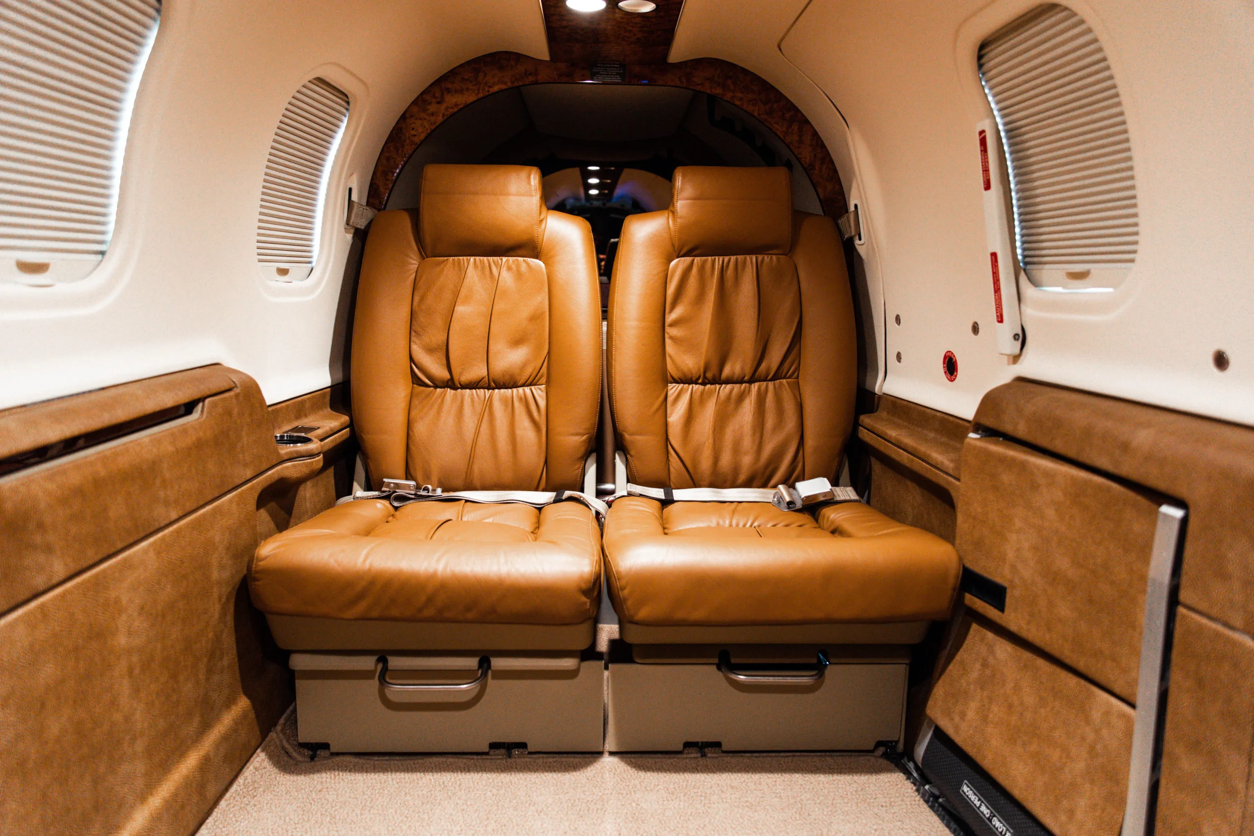 Cabin interior of a Socata TBM 700B.