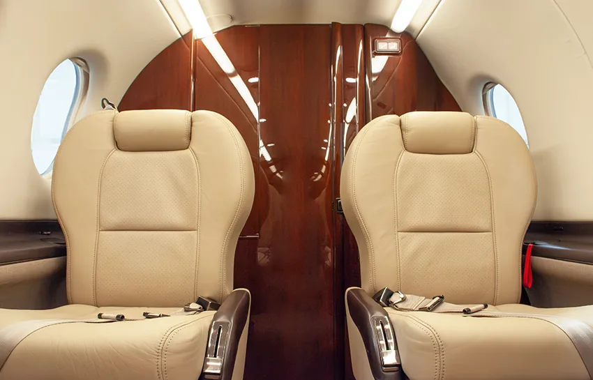 Cabin interior of a 2001 Pilatus PC-12/45 - SN 410.