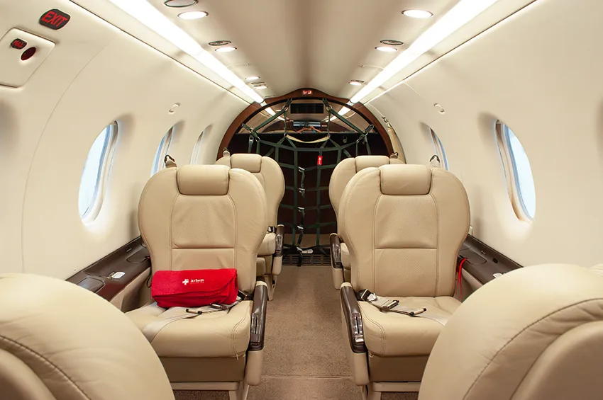 Cabin interior of a 2001 Pilatus PC-12/45 - SN 410.