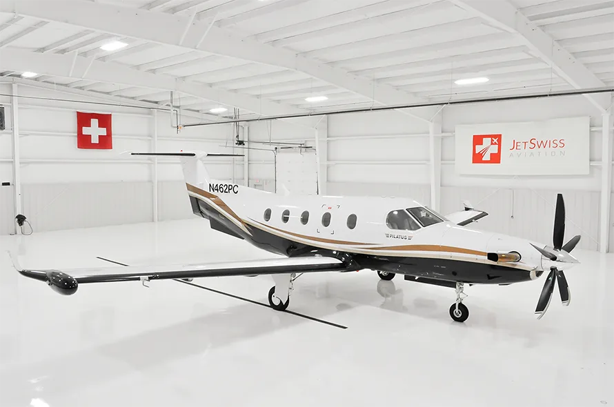 Exterior view of a 2002 Pilatus PC-12/45 – SN462.